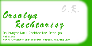 orsolya rechtorisz business card